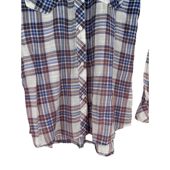 Rails Ashton Ombre Plaid Button Down Shirt Women's Size M - Picture 3 of 9
